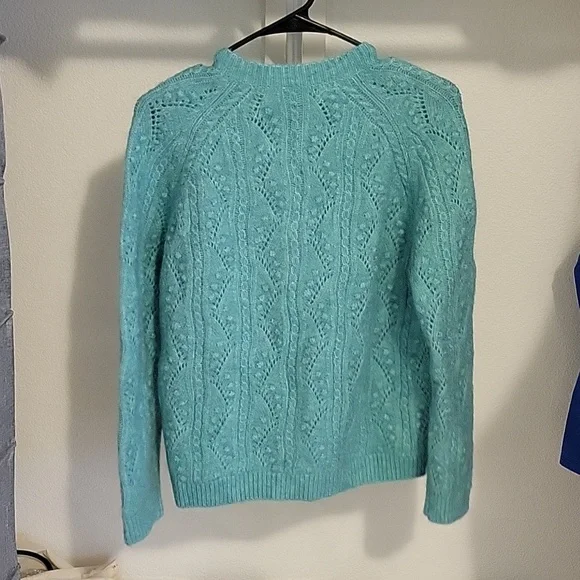 Sezane Magda Wool and Kid Mohair Fancy Knit Cardigan - Picture 9 of 9